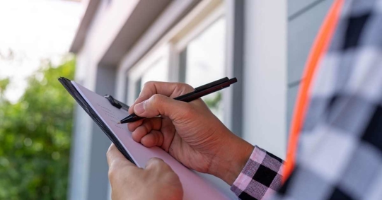 person creating a checklist